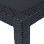 Mesa de jardín de plástico aspecto ratán gris 220x90x72 cm en Mesas de jardín | Comprar online en Foru.es