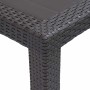 Mesa de jardín de plástico aspecto ratán marrón 220x90x72 cm en Mesas de jardín | Comprar online en Foru.es