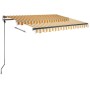 Toldo manual retráctil con LED amarillo y blanco 350x250 cm en Toldos | Comprar online en Foru.es