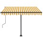 Toldo manual retráctil con LED amarillo y blanco 350x250 cm en Toldos | Comprar online en Foru.es