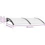 Marquesina para puerta PC negro 200x100 cm en Toldos | Comprar online en Foru.es