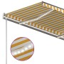 Toldo manual retráctil con LED amarillo y blanco 350x250 cm en Toldos | Comprar online en Foru.es