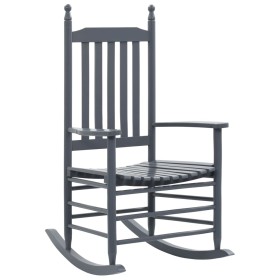 Mecedora con asiento curvo madera de álamo gris en Sillas de jardín | Comprar online en Foru.es