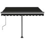 Toldo manual retráctil con LED antracita 350x250 cm en Toldos | Comprar online en Foru.es