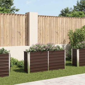 Arriate de acero galvanizado marrón 160x40x77 cm en Macetas y jardineras | Comprar online en Foru.es