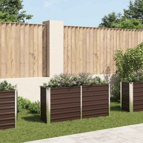Arriate de acero galvanizado marrón 160x40x77 cm en Macetas y jardineras | Comprar online en Foru.es