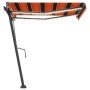 Toldo retráctil manual con LED naranja y marrón 350x250 cm en Toldos | Comprar online en Foru.es