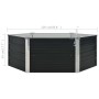 Jardinera elevada acero galvanizado gris antracita 129x129x45cm en Macetas y jardineras | Comprar online en Foru.es