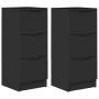 Aparador de madera contrachapada negro 30x30x70 cm de vidaXL, Aparadores - Ref: Foro24-811154, Precio: 104,76 €, Descuento: %
