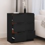 Aparador de madera contrachapada negro 30x30x70 cm de vidaXL, Aparadores - Ref: Foro24-811154, Precio: 104,76 €, Descuento: %