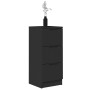 Aparador de madera contrachapada negro 30x30x70 cm de vidaXL, Aparadores - Ref: Foro24-811154, Precio: 104,76 €, Descuento: %