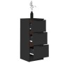 Aparador de madera contrachapada negro 30x30x70 cm de vidaXL, Aparadores - Ref: Foro24-811154, Precio: 104,76 €, Descuento: %