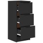 Aparador de madera contrachapada negro 30x30x70 cm de vidaXL, Aparadores - Ref: Foro24-811154, Precio: 104,76 €, Descuento: %