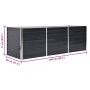 Arriate de acero galvanizado gris antracita 240x80x77 cm en Macetas y jardineras | Comprar online en Foru.es