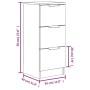 Aparador de madera contrachapada negro 30x30x70 cm de vidaXL, Aparadores - Ref: Foro24-811154, Precio: 104,76 €, Descuento: %
