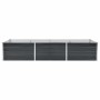 Arriate de acero galvanizado gris antracita 240x80x45 cm en Macetas y jardineras | Comprar online en Foru.es