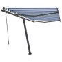 Toldo de pie automático azul y blanco 350x250 cm en Toldos | Comprar online en Foru.es