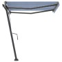 Toldo de pie automático azul y blanco 350x250 cm en Toldos | Comprar online en Foru.es