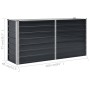 Arriate de acero galvanizado gris antracita 160x40x77 cm en Macetas y jardineras | Comprar online en Foru.es