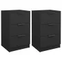 Mesitas de noche 2 unidades negro 40x36x65 cm de vidaXL, Mesitas de noche - Ref: Foro24-811271, Precio: 93,58 €, Descuento: %