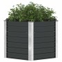 Arriate de acero galvanizado gris antracita 129x129x77 cm en Macetas y jardineras | Comprar online en Foru.es