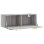 Armario de pared madera ingeniería gris Sonoma 100x36,5x35 cm de vidaXL, Taquillas y armarios de almacenamiento - Ref: Foro24...