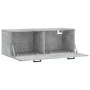 Armario de pared madera ingeniería gris hormigón 100x36,5x35 cm de vidaXL, Taquillas y armarios de almacenamiento - Ref: Foro...