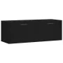Armario de pared madera de ingeniería negro 100x36,5x35 cm de vidaXL, Taquillas y armarios de almacenamiento - Ref: Foro24-83...