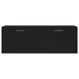 Armario de pared madera de ingeniería negro 100x36,5x35 cm de vidaXL, Taquillas y armarios de almacenamiento - Ref: Foro24-83...