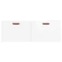 Armario de pared madera ingeniería blanco brillo 100x36,5x35 cm de vidaXL, Taquillas y armarios de almacenamiento - Ref: Foro...