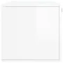 Armario de pared madera ingeniería blanco brillo 100x36,5x35 cm de vidaXL, Taquillas y armarios de almacenamiento - Ref: Foro...