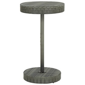 Mesa de jardín de ratán sintético gris 60,5x106 cm en Mesas de jardín | Comprar online en Foru.es