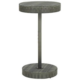 Mesa de jardín de ratán sintético gris 60,5x106 cm en Mesas de jardín | Comprar online en Foru.es