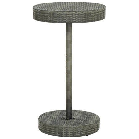 Mesa de jardín de ratán sintético gris 60,5x106 cm en Mesas de jardín | Comprar online en Foru.es