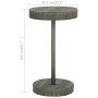 Mesa de jardín de ratán sintético gris 60,5x106 cm en Mesas de jardín | Comprar online en Foru.es