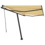 Toldo de pie automático amarillo y blanco 350x250 cm en Toldos | Comprar online en Foru.es