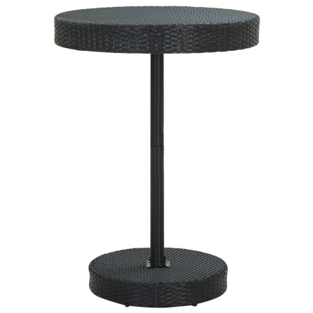 Mesa de jardín de ratán sintético negro 75,5x106 cm en Mesas de jardín | Comprar online en Foru.es