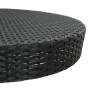 Mesa de jardín de ratán sintético negro 75,5x106 cm en Mesas de jardín | Comprar online en Foru.es