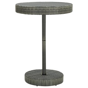 Mesa de jardín de ratán sintético gris 75,5x106 cm en Mesas de jardín | Comprar online en Foru.es