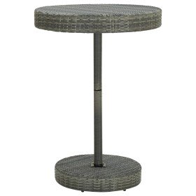 Mesa de jardín de ratán sintético gris 75,5x106 cm en Mesas de jardín | Comprar online en Foru.es