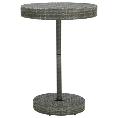 Mesa de jardín de ratán sintético gris 75,5x106 cm en Mesas de jardín | Comprar online en Foru.es