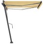 Toldo de pie automático amarillo y blanco 350x250 cm en Toldos | Comprar online en Foru.es