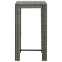 Mesa alta para jardín ratán sintético gris 60,5x60,5x110,5 cm en Mesas de jardín | Comprar online en Foru.es