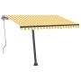 Toldo de pie automático amarillo y blanco 350x250 cm en Toldos | Comprar online en Foru.es