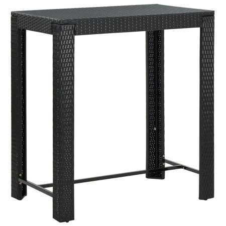 Mesa alta para jardín ratán sintético negro 100x60,5x110,5 cm en Mesas de jardín | Comprar online en Foru.es
