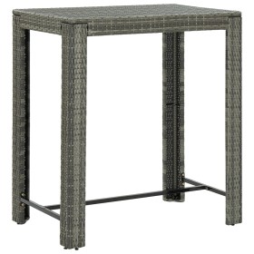 Mesa alta para jardín ratán sintético gris 100x60,5x110,5 cm en Mesas de jardín | Comprar online en Foru.es
