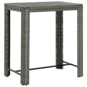 Mesa alta para jardín ratán sintético gris 100x60,5x110,5 cm en Mesas de jardín | Comprar online en Foru.es