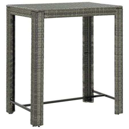 Mesa alta para jardín ratán sintético gris 100x60,5x110,5 cm en Mesas de jardín | Comprar online en Foru.es