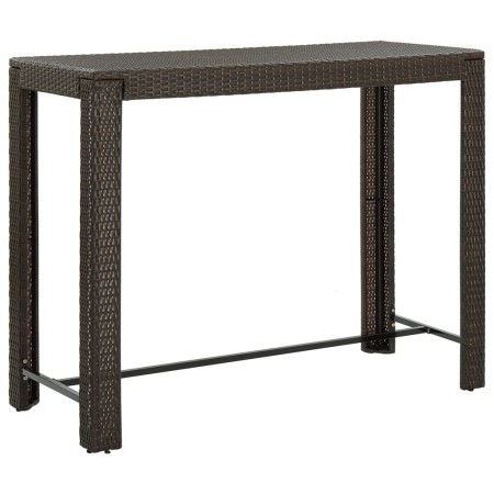 Mesa alta de jardín ratán sintético marrón 140,5x60,5x110,5 cm en Mesas de jardín | Comprar online en Foru.es