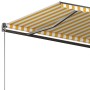 Toldo de pie automático amarillo y blanco 350x250 cm en Toldos | Comprar online en Foru.es